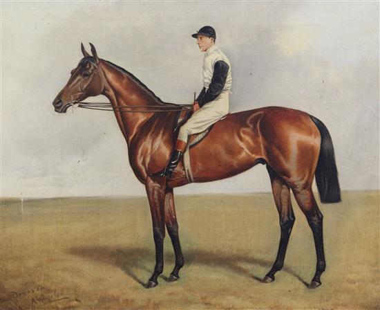 Alfred Wheeler (1851-1932) Donovan with Fred Barrett up, St Ledger 1889, 17 x 21in.